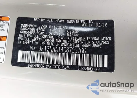 2016 Scion Fr-S Release Series 2.0 из США, поврежденный, VIN JF1ZNAA14G8706766